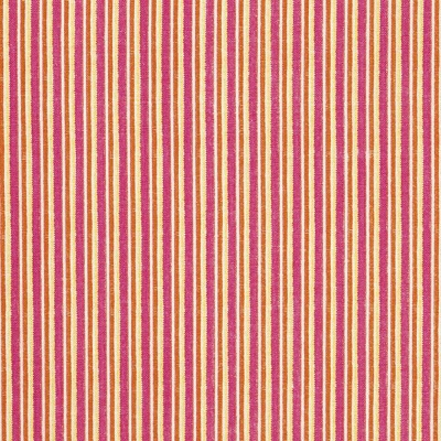 Kit Kemp Peace and Love Linen Fabric in Hot Pink